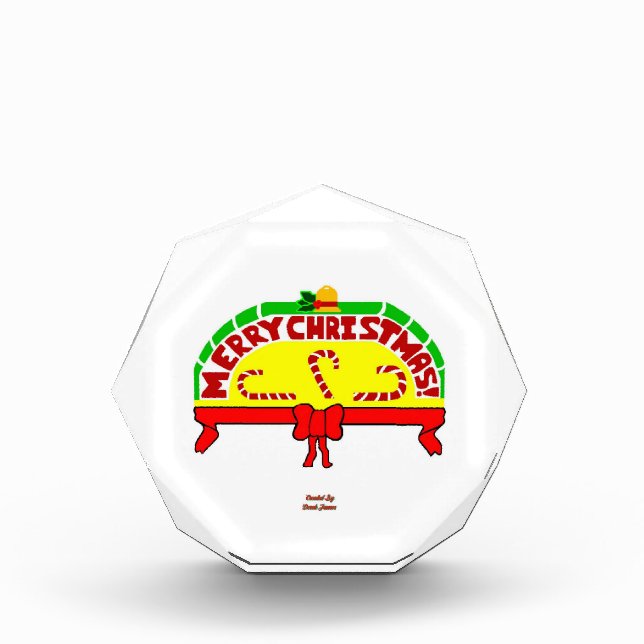 Weihnachtsgrüße Octagonal Foto Block (Vorderseite)