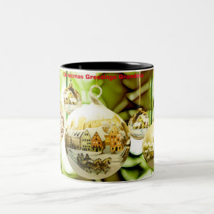 Weihnachtsgrüße Oma Zweifarbige Tasse