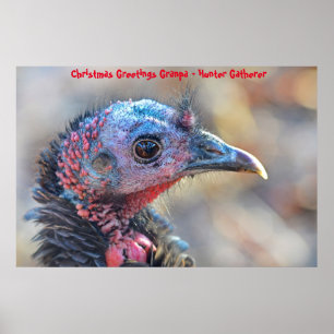 Weihnachtsgrüße Opa Hunter Gatherer Poster