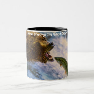 Weihnachtsgrüße Papa Jäger und Sammler Zweifarbige Tasse