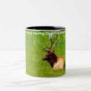 Weihnachtsgrüße Papa Jäger und Sammler Zweifarbige Tasse