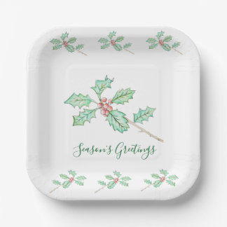 Weihnachtsgrüße Papierplatte Pappteller