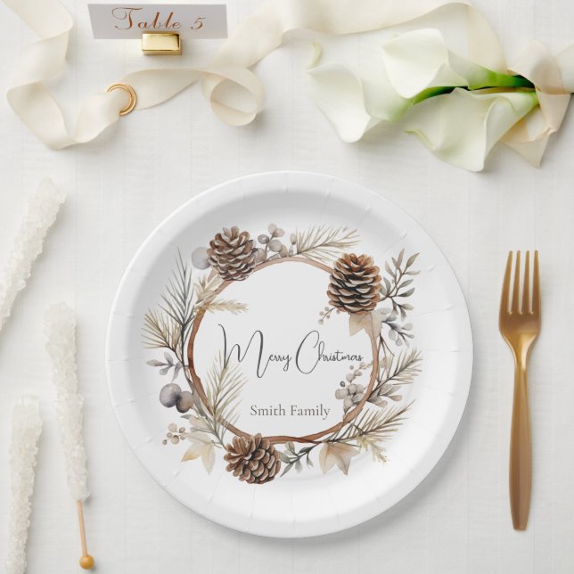 Weihnachtsgrüße Pappteller (Hochzeit)