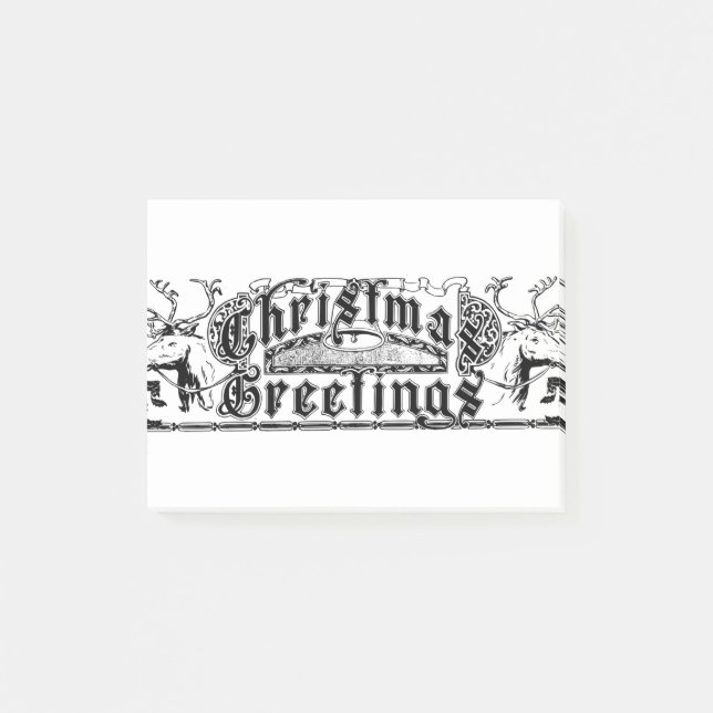 Weihnachtsgrüße Post-it Klebezettel (Vorderseite)