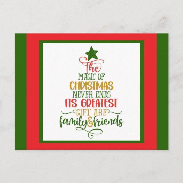 Weihnachtsgrüße  postkarte (Vorderseite)