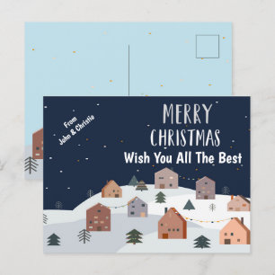 Weihnachtsgrüße Postkartendesign Postkarte