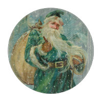 Weihnachtsgrüße-Retro Weihnachtsmann Postkarte