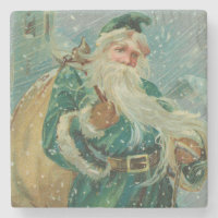 Weihnachtsgrüße-Retro-Weihnachtsmann-Postkarte