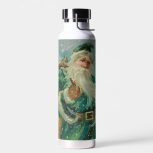 Weihnachtsgrüße-Retro Weihnachtsmann Postkarte Trinkflasche