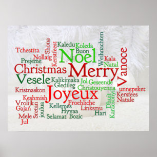 Weihnachtsgrüße rund um die Welt Poster