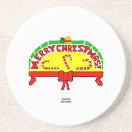 Weihnachtsgrüße Sandstone Untersetzer