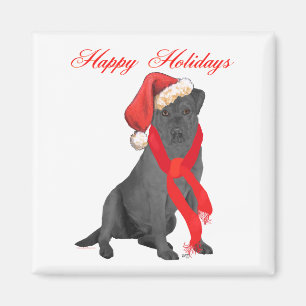 Weihnachtsgrüße Schwarzer Labrador Retriever Magnet