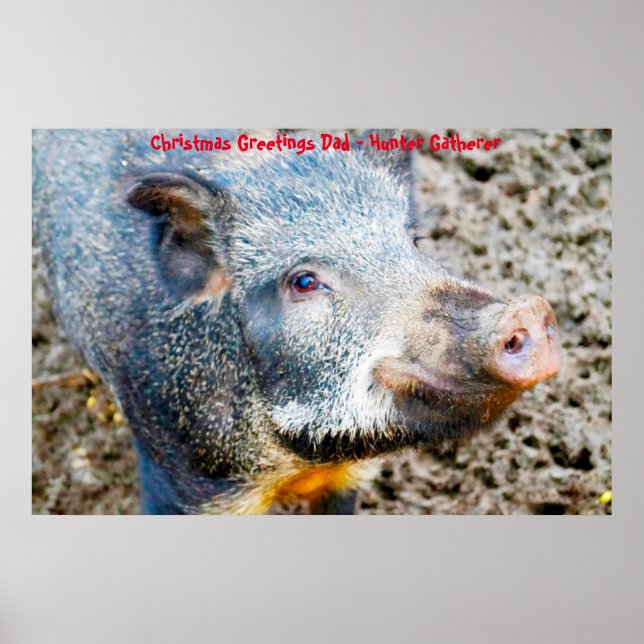 Weihnachtsgrüße Vater Hunter Gatherer Poster (Vorne)