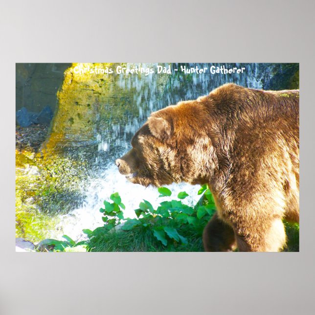 Weihnachtsgrüße Vater Hunter Gatherer Poster (Vorne)