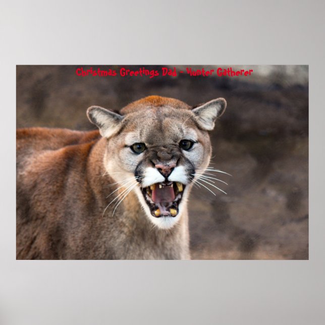 Weihnachtsgrüße Vater Hunter Gatherer Poster (Vorne)