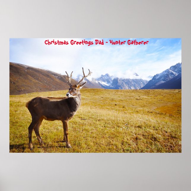 Weihnachtsgrüße Vater Hunter Gatherer Poster (Vorne)