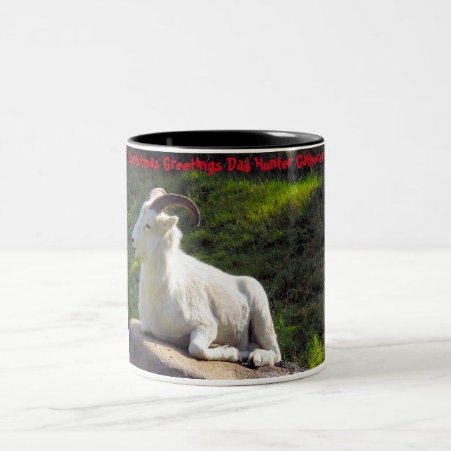 Weihnachtsgrüße Vater Hunter Gatherer Zweifarbige Tasse (Mittel)