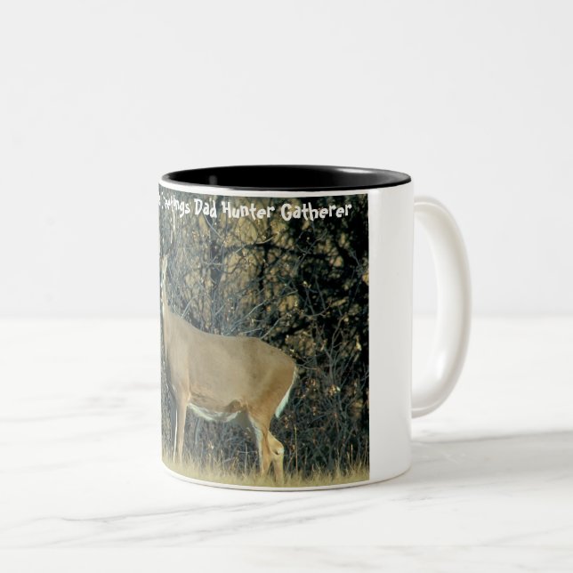 Weihnachtsgrüße Vater Hunter Gatherer Zweifarbige Tasse (VorderseiteRechts)