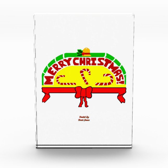 Weihnachtsgrüße Vertikales Foto Block (Vorderseite)