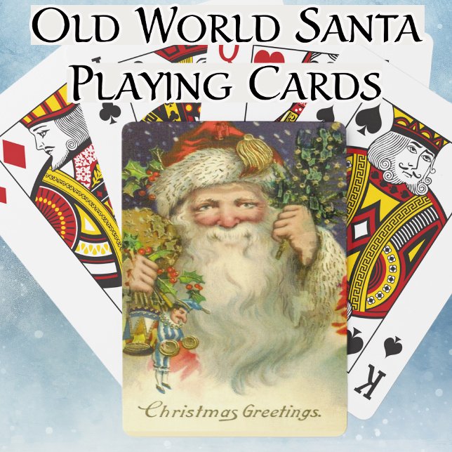 Weihnachtsgrüße Vintag Alte Welt Weihnachtsspielze Spielkarten (Vintage Victorian Old World Santa Playing Cards. A great stocking stuffer or Secret Santa gift.)