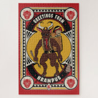 Weihnachtsgrüße von Krampus Sign Carry Toys