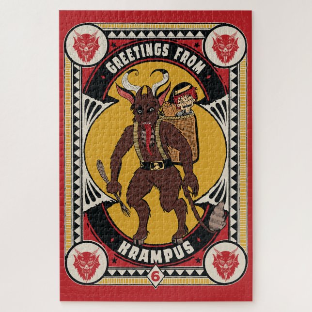 Weihnachtsgrüße von Krampus Sign Carry Toys (Vertikal)