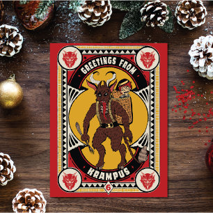 Weihnachtsgrüße von Krampus Sign Carry Toys Karte
