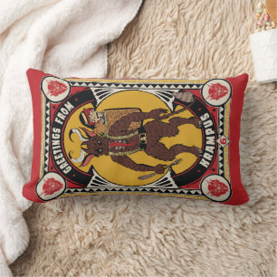 Weihnachtsgrüße von Krampus Sign Carry Toys Lendenkissen