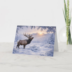 Weihnachtsgrüße Weihnachten Schönes Elch Wildtiere Karte