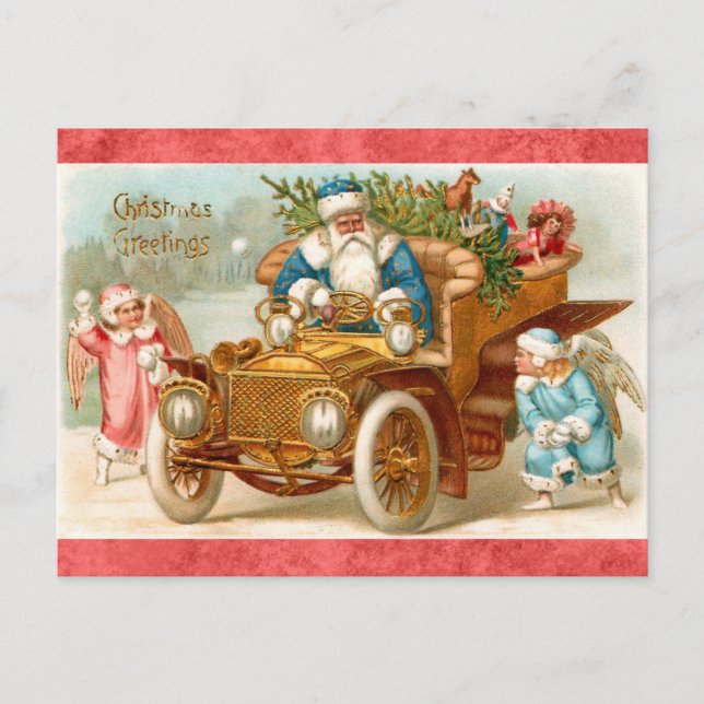 Weihnachtsgrüße Weihnachten Weihnachten und Engel Postkarte (Vorderseite)
