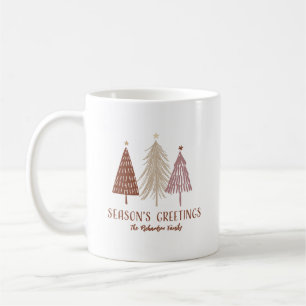 Weihnachtsgrüße Weihnachtsbaum Festliche Feiertage Kaffeetasse