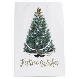 Weihnachtsgrüße. Weihnachtsbaum Mittlere Geschenktüte