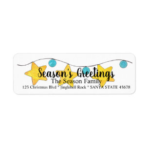 Weihnachtsgrüße-Weihnachtsblumen-Label