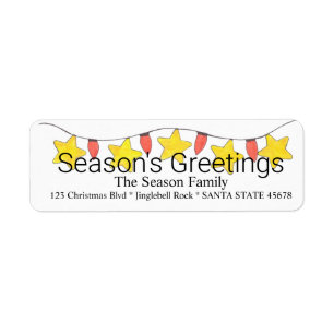 Weihnachtsgrüße-Weihnachtsblumen-Label