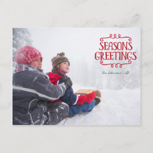 Weihnachtsgrüße Weihnachtsfeiertag Foto Postkarte