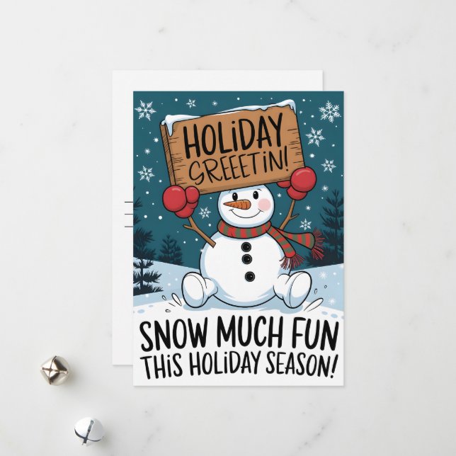 Weihnachtsgrüße - Weihnachtskarten Feiertagskarte (Vorderseite/Rückseite Beispiel)