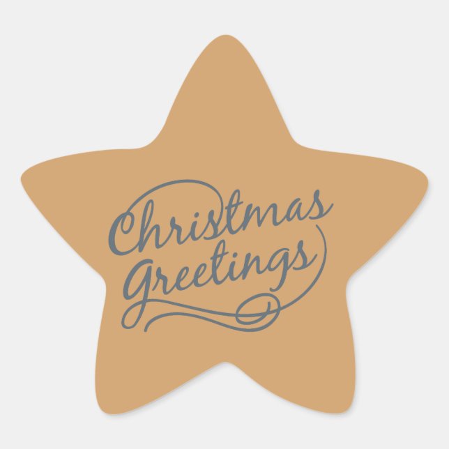 Weihnachtsgrüße Weihnachtsstern Sticker (Vorderseite)