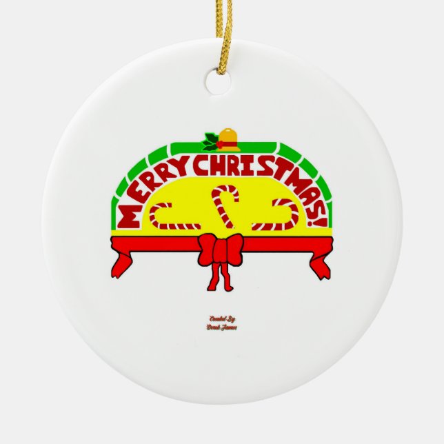 Weihnachtsgrüße Zirkel Ornament (Vorne)