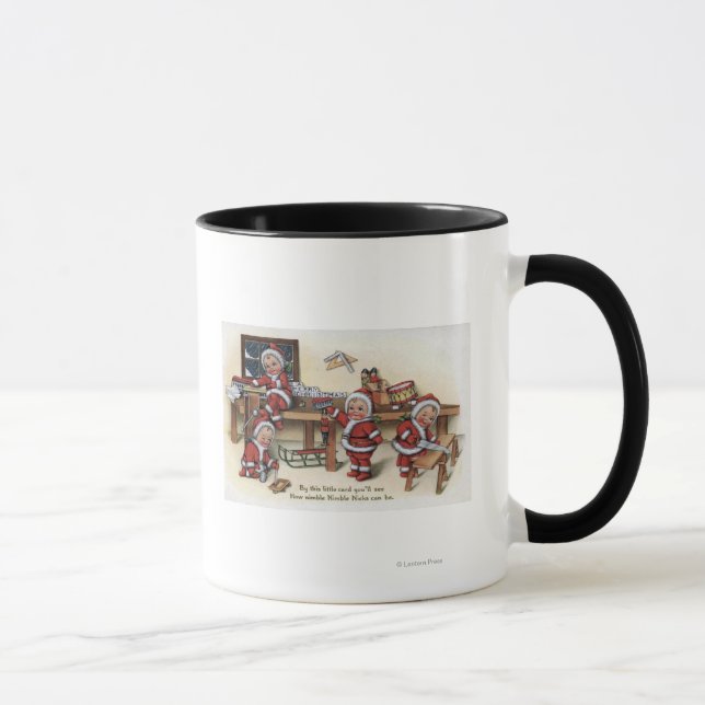 WeihnachtsgrüßeKleine Kinder Tasse (Rechts)