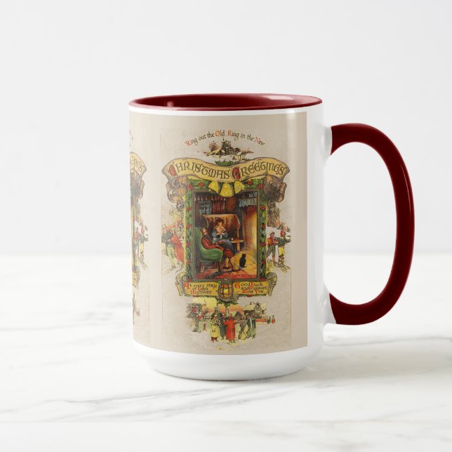 Weihnachtsgrüßen Tasse (Rechts)
