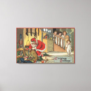 WeihnachtsgrüßeWeihnachtsgeschenke ausziehen Leinwanddruck