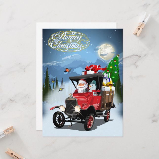 Weihnachtsgrußkarte (Vorderseite/Rückseite Beispiel)