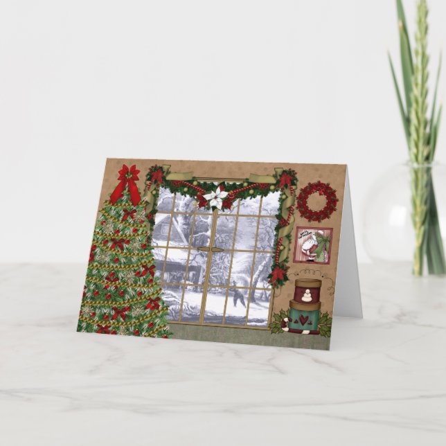 Weihnachtsgrüßkarte Feiertagskarte (Vorderseite)