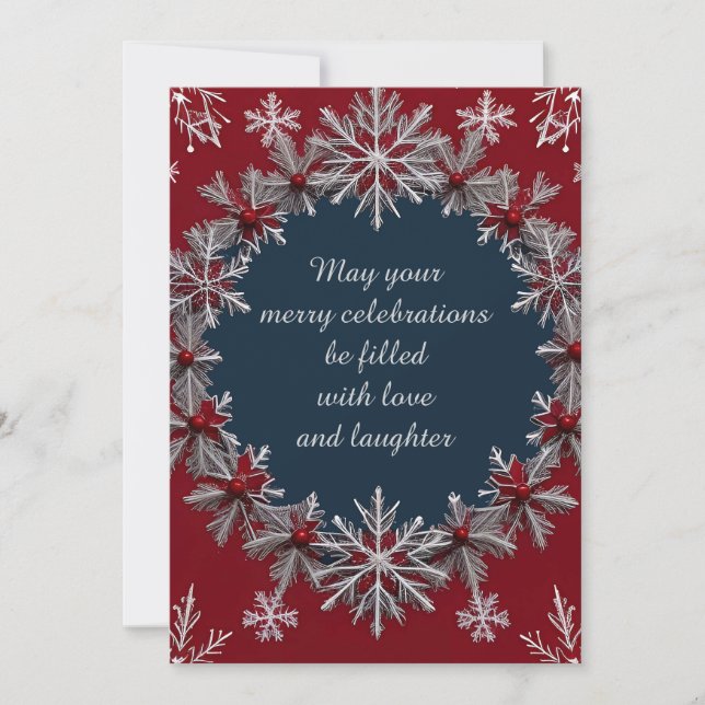 Weihnachtsgrüßkarte Feiertagskarte (Vorderseite)