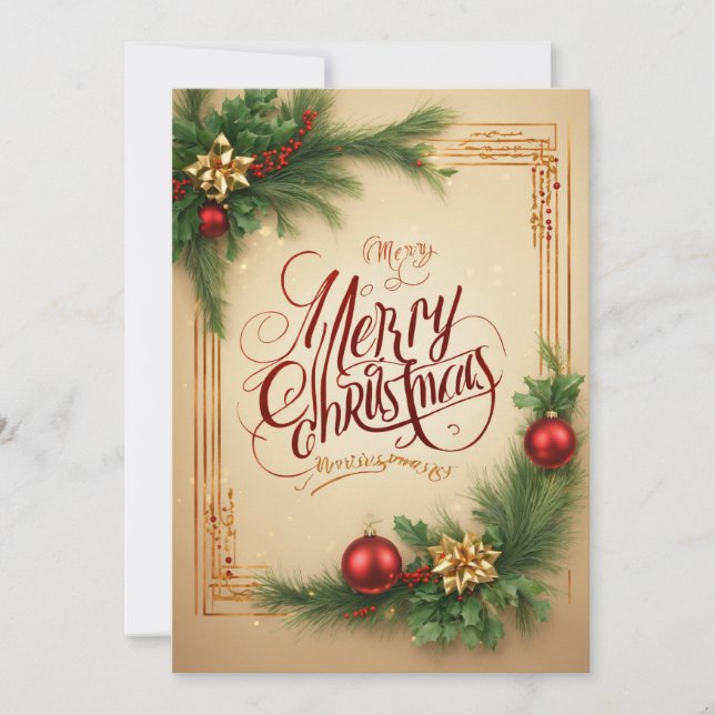 Weihnachtsgrüßkarte Feiertagskarte (Vorderseite)