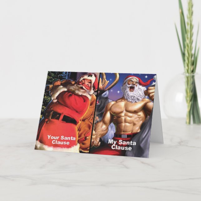 Weihnachtsgrußkarte - Gymnastikmotivation Feiertagskarte (Vorderseite)