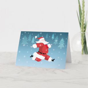 Weihnachtsgrüßkarte laufen feiertagskarte