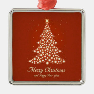 Weihnachtsgrußkarte mit Dekorationen Ornament Aus Metall