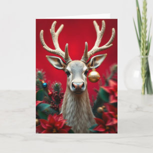 Weihnachtsgrußkarte mit Rentier Karte