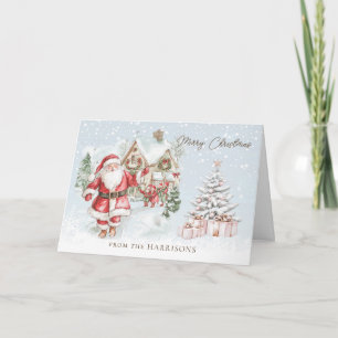 Weihnachtsgrußkarte mit Santa Karte